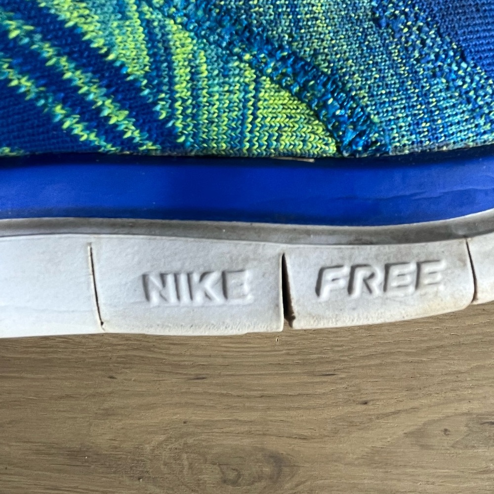 Blue Green Black Nike Free Size 12 - Picture 12 of 13